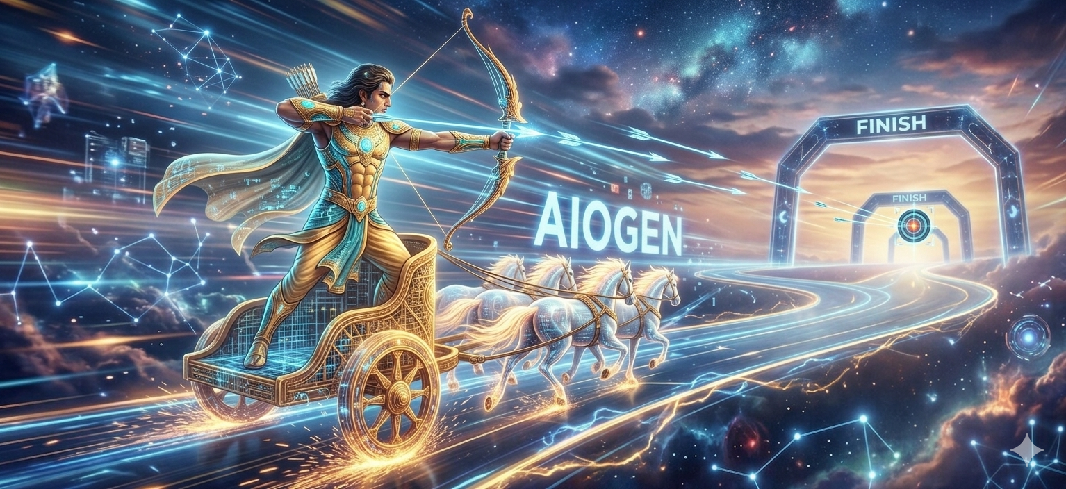 Arjuna representing precision, speed and winner